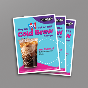UA Cold Brew ICEE Promo 2026 Counter Card Flyer